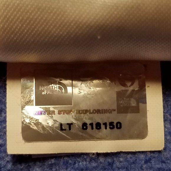 The North Face Heather Blue & Pink Half Dome Logo Hoodie Sweatshirt - Picture 10 of 11